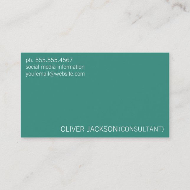 Solid Color Beruflich Visitenkarte (Vorderseite)