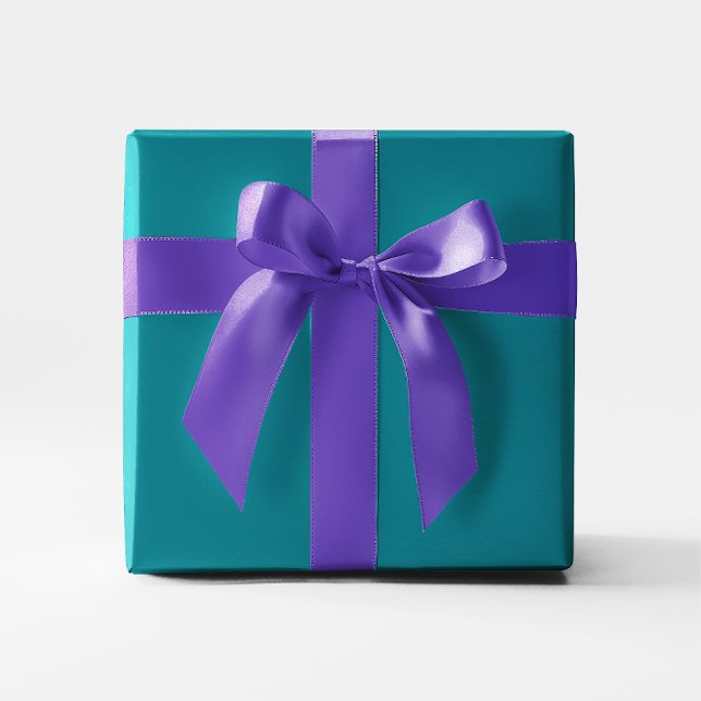 Solid Color Blue Aquamarin Geschenkpapier (Solid Color Blue Teal Wrapping Paper)