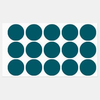 Solid Color Dunkel Aquamarin Etiketten