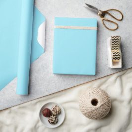 Solid color light soft aqua blue geschenkpapier