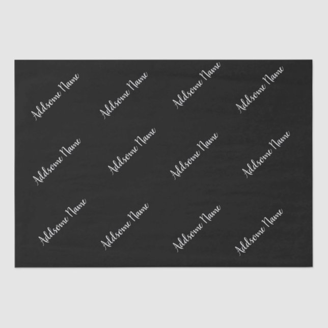 Solid Color Modern Basic Black Stylish Seidenpapier (Vorderseite)