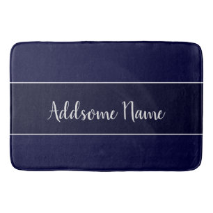 Solid Color Modern Navy Blue Stilvoll Badematte