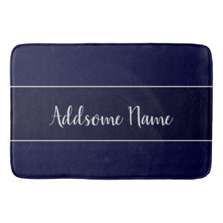 Solid Color Modern Navy Blue Stilvoll Badematte