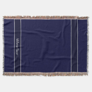 Solid Color Modern Navy Blue Stilvoll Decke