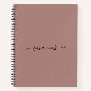 Solid Color Monogram Sketchbook Notizbuch