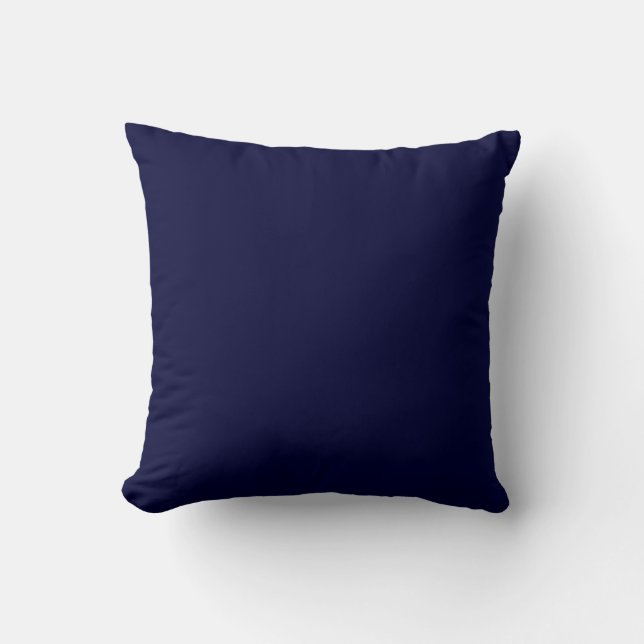 Solid Color Nautical Navy Blue Kissen (Vorderseite)