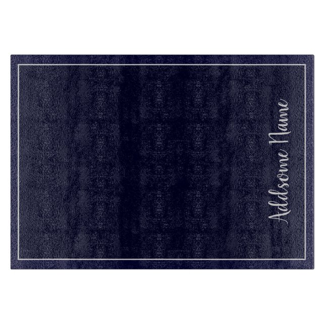 Solid color Navy Blue Kitchen Cutting Board Schneidebrett (Vorderseite)