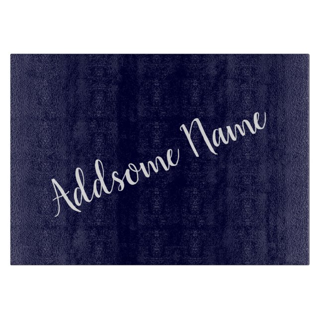 Solid color Navy Blue Kitchen Schneidebrett (Vorderseite)