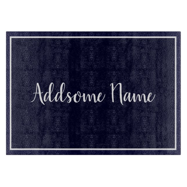 Solid color Navy Blue Kitchen Schneidebrett (Vorderseite)