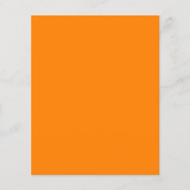 Solid Color Orange Moderne Minimalistische Blende (Vorderseite)