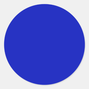 Solid Color: Royal Blue Runder Aufkleber
