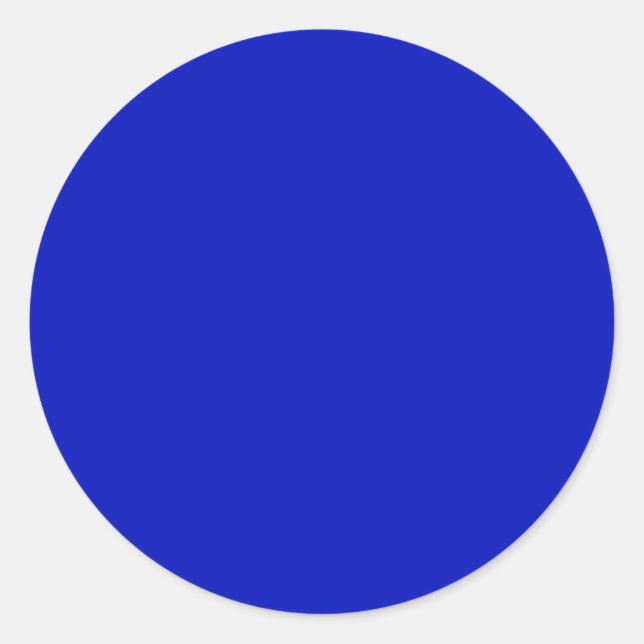 Solid Color: Royal Blue Runder Aufkleber (Vorderseite)