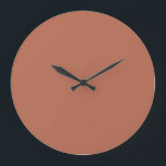 Solid Color Wall Clock - Erdung Warme Terracotta Große Wanduhr<br><div class="desc">Solid Color Wall Clock - Erdung Warme Terracotta</div>