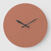 Solid Color Wall Clock - Erdung Warme Terracotta