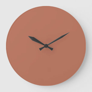 Solid Color Wall Clock - Erdung Warme Terracotta Große Wanduhr