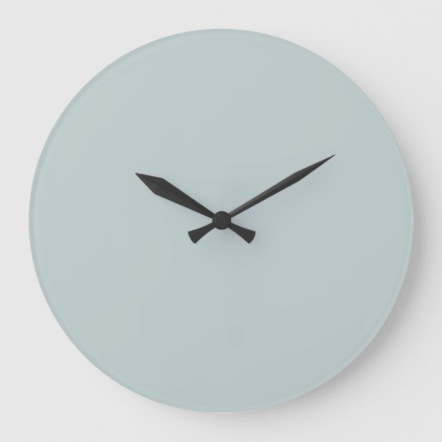 Solid Color Wall Clock - Light Blue Große Wanduhr (Vorderseite)
