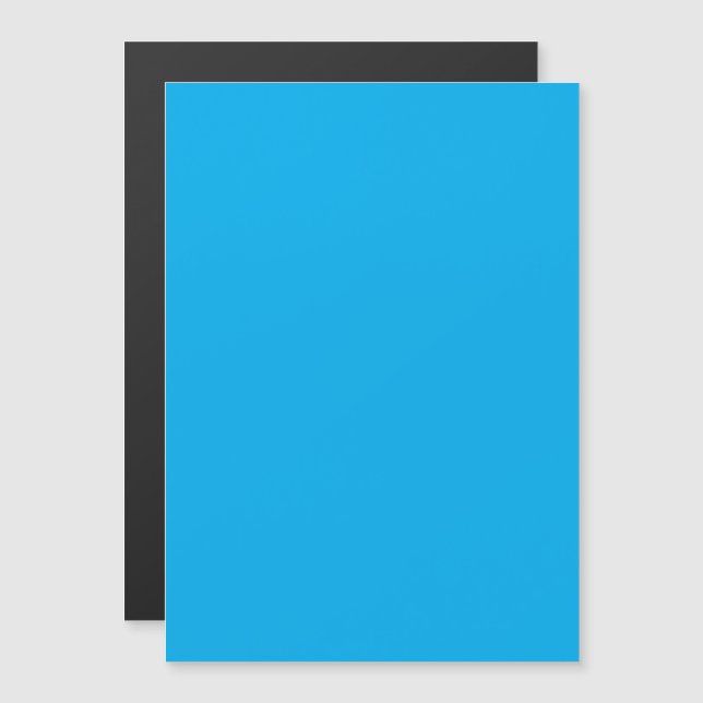 Solid Cyan Blue Background  Magneteinladung (Vorne/Hinten)