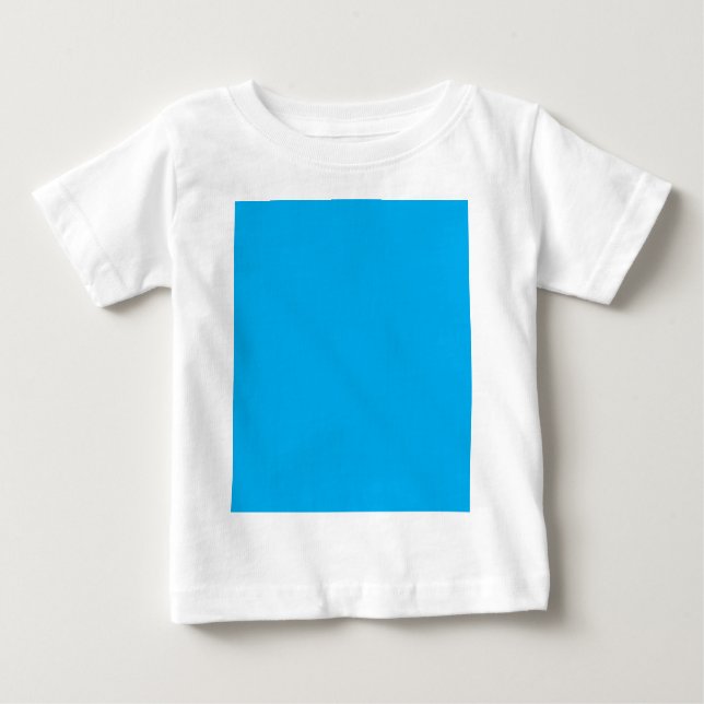 Solid Cyan Blue Background | Summer Minimal Style Baby T-shirt (Vorderseite)