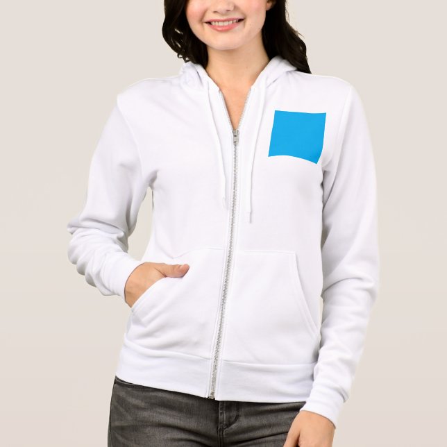 Solid Cyan Blue Background | Summer Minimal Style Hoodie (Vorderseite)