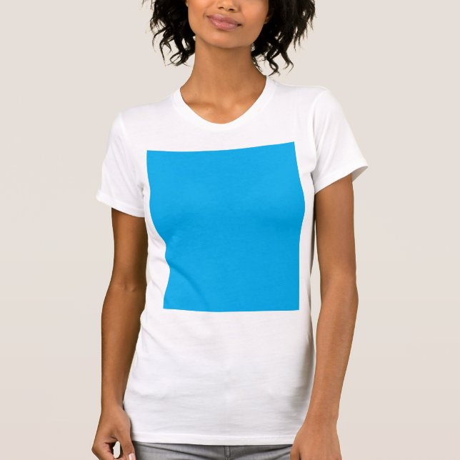 Solid Cyan Blue Background | Summer Minimal Style T-Shirt (Vorderseite)