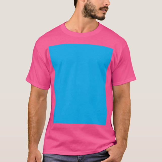 Solid Cyan Blue Background | Summer Minimal Style T-Shirt (Vorderseite)