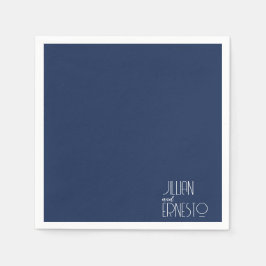 Solid Dark Blue Lily of the Valley Custom Serviette