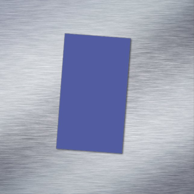Solid Deep Blue Backdrop | Bold Minimalist Design Magnetische Visitenkarte (Beispiel)