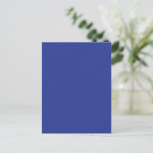 Solid Deep Blue Background   Minimalistisches Desi Einladungspostkarte