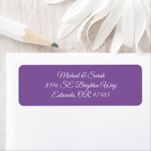 Solid Deep Lilac Lila Rücksendeadresse