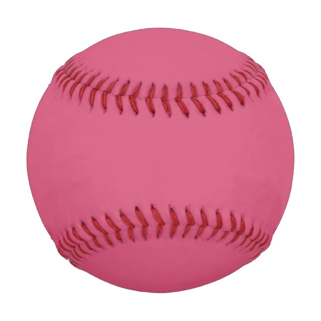 Solid Deep Medium Pink Farbe Baseball (Vorderseite)