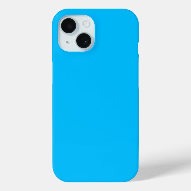 Solid Deep Sky Blue Modern stilvoll Case-Mate iPhone Hülle (Rückseite)