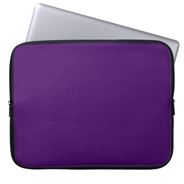 Solid dunkle Violette lila Laptopschutzhülle (Vorderseite)
