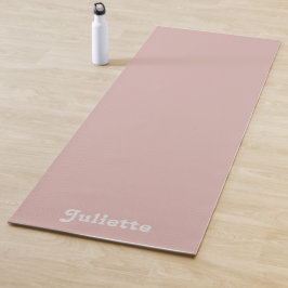 Solid Dusty Blush Retro Schriftart Yogamatte