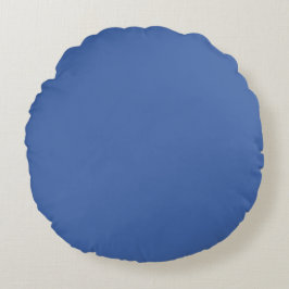 Solid Dusty Cornflower Blue Minimalist Rundes Kissen