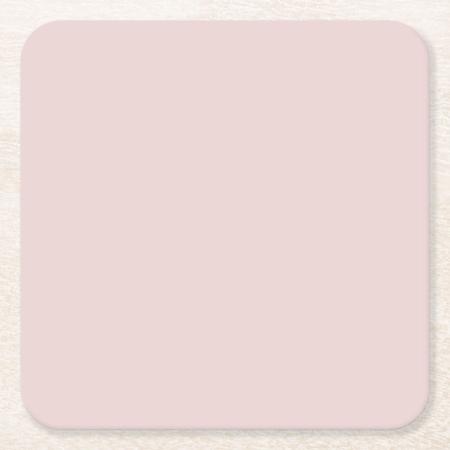 Solid Dusty Pink Light Elegant Minimalist  Rechteckiger Pappuntersetzer (Vorderseite)