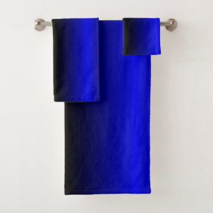 Solid Electric Blue Badhandtuch Set