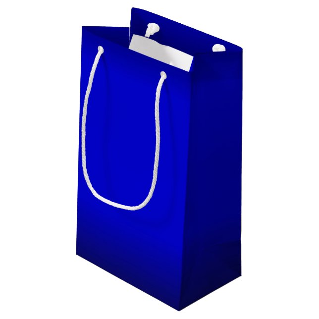 Solid Electric Blue Kleine Geschenktüte (Rückseite Schrägansicht)