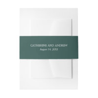 Solid Emerald Green Wedding Einladung Bly Band