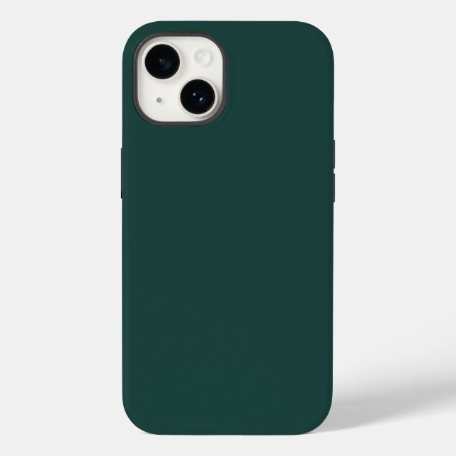 Solid Farbe schlicht dunkelgrün Case-Mate iPhone Hülle (Rückseite)