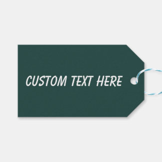 Solid Farbe schlicht dunkelgrün Geschenkanhänger