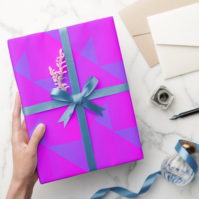 Solid fluoreszierende leuchtende Neon-Kruste rosa  Geschenkpapier (Schenken)