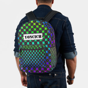 Solid Four Star Circle Cross von Kenneth Yoncich Bedruckter Rucksack