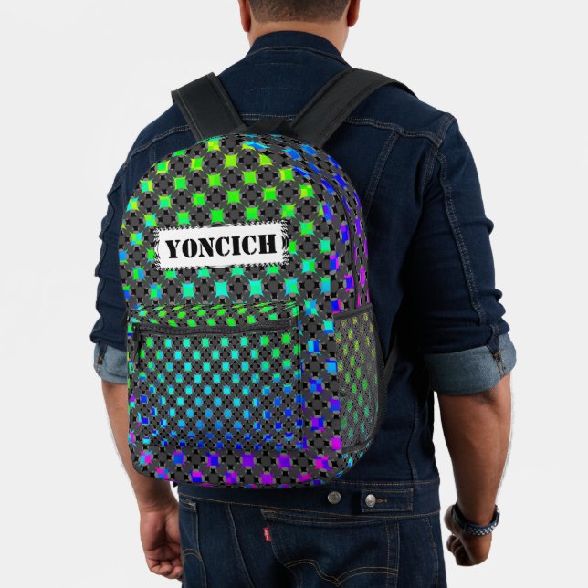 Solid Four Star Circle Cross von Kenneth Yoncich Bedruckter Rucksack (Insitu (Modell))