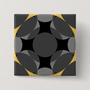 Solid Four Star Circle Cross von Kenneth Yoncich Button