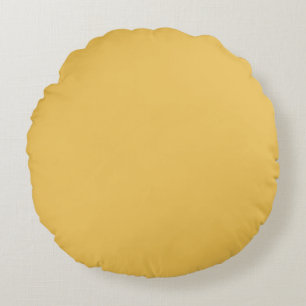 Solid Gold Grade A Cotton Round Throw Kissen (16")