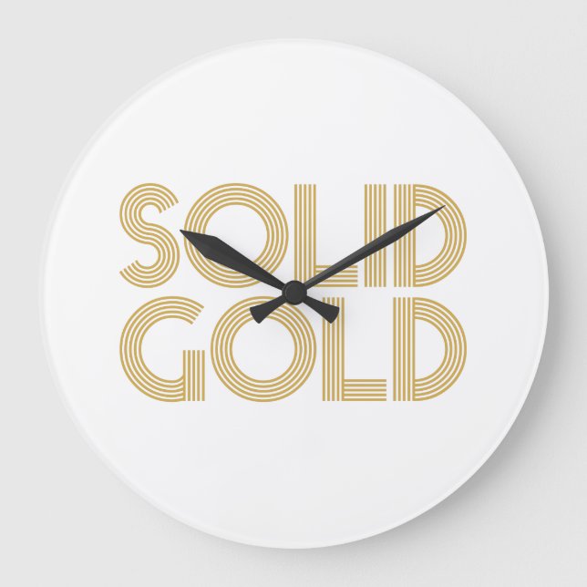 SOLID GOLD GROßE WANDUHR (Vorderseite)