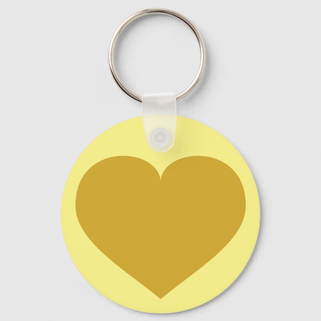 Solid Gold Heart Keychain Schlüsselanhänger (Vorderseite)