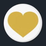 Solid Gold Heart Magnet<br><div class="desc">Dieser Magnet weist ein formschönes goldenes Herz auf. Der solide Goldherz-Magnet macht ein großes 50-jähriges Jubiläum rett-the-date oder Gastgeschenk.</div>