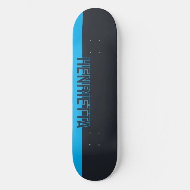 Solid grau und blau individuell anpassbar skateboard (Vorderseite)