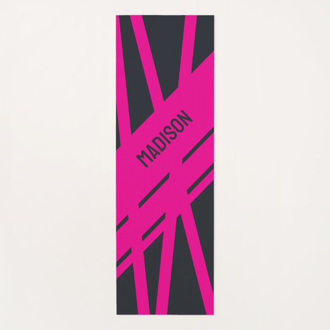 Solid grau und rosa individuell anpassbar yogamatte (Vorderseite)